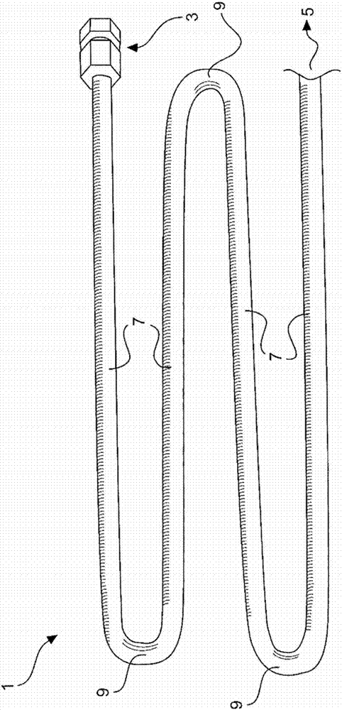 用于使管状体成形的方法、蜿蜒形的管状体及其应用与流程