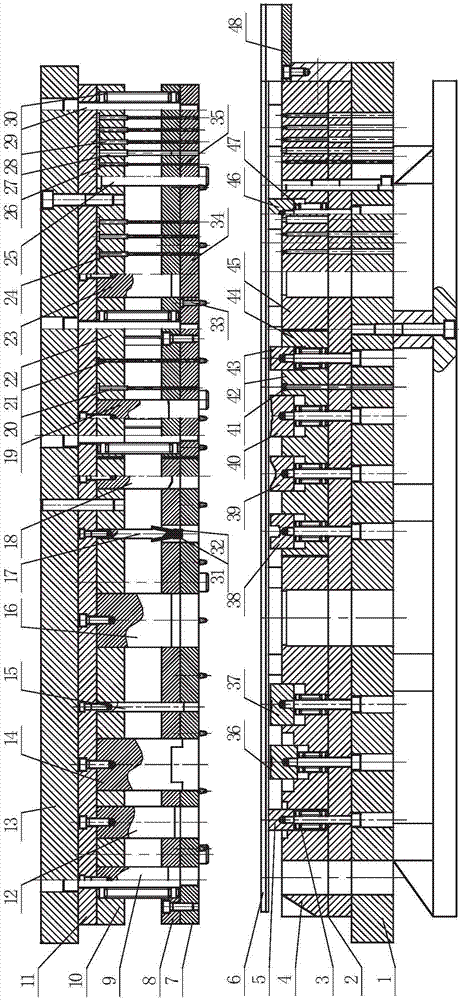 一種接線固定架一次成形模具及成形方法與流程