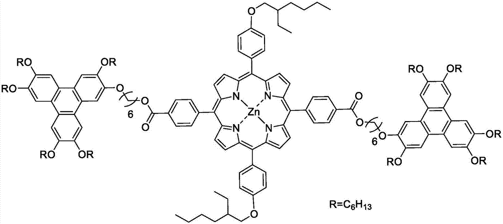 苯并菲己烷氧基桥连异辛烷氧基苯基卟啉金属Zn配合物的合成方法与流程