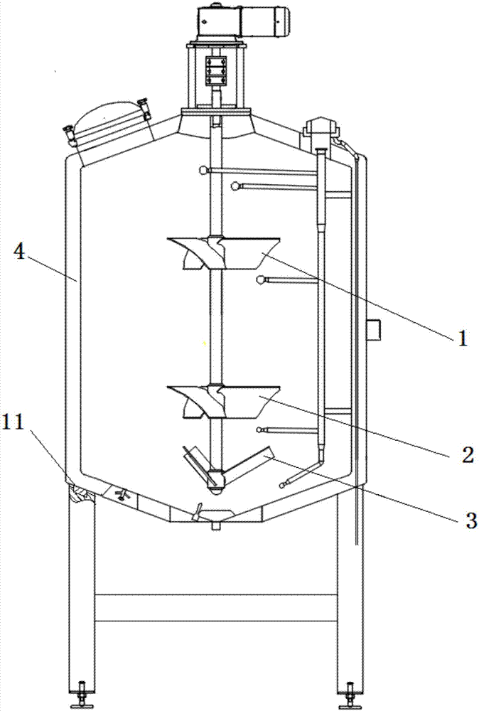 設(shè)有多個攪拌槳的酸奶發(fā)酵罐的制造方法與工藝