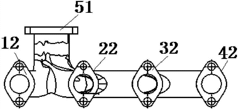 拖拉機(jī)四缸柴油機(jī)的排氣管結(jié)構(gòu)的制造方法與工藝