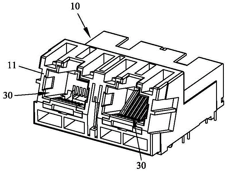 倾斜侧入式RJ连接器之插座分体结构的制造方法与工艺