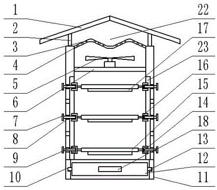 一种带有倒V形散热板的防潮低压配电柜的制造方法与工艺