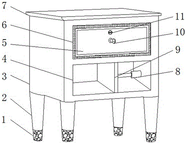 一种具有可调节书架的多功能床头柜的制造方法与工艺