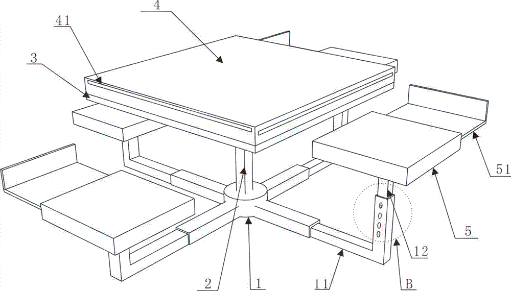 一种户外可收折式一体桌的制造方法与工艺