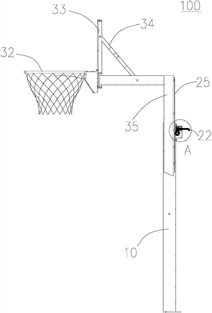 篮圈高度可调节的篮球架的制造方法与工艺