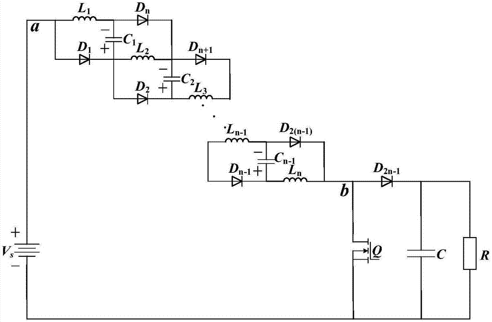 基于n級混合感容性阻抗網(wǎng)絡的升壓電路及新能源系統(tǒng)的制造方法與工藝