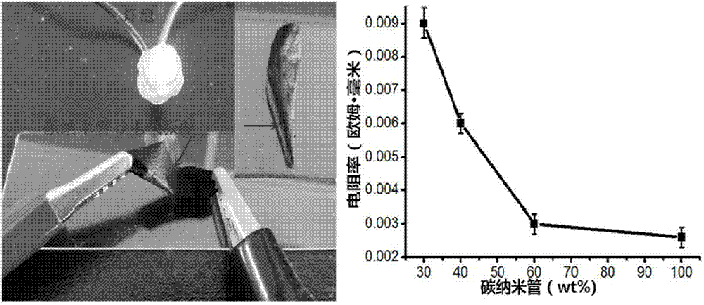 一種具有水傳感功能的碳納米管柔性導(dǎo)電氣凝膠及其制備方法與流程