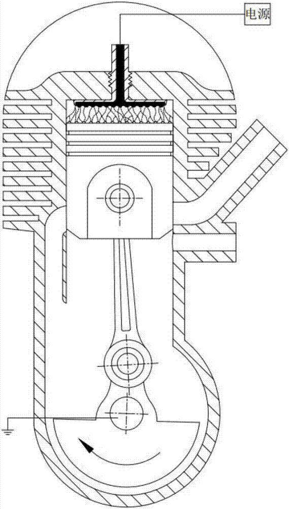 一种用于二冲程内燃机等离子体点火的点火器的制作