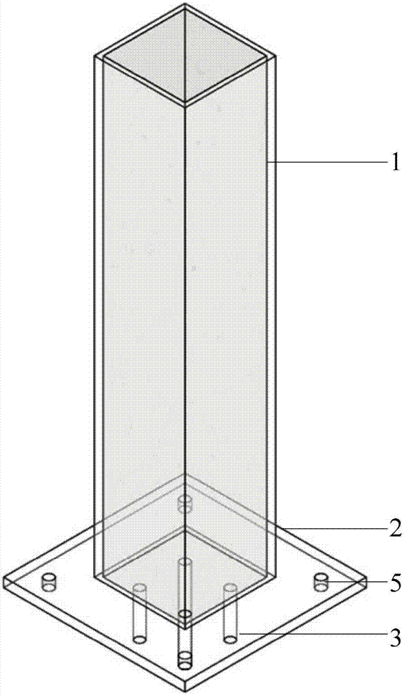 一种可拆卸预制装配式方钢管混凝土柱脚节点的制造方法与工艺