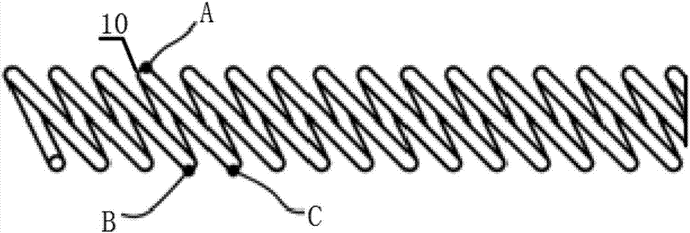 进一步地,所述螺旋弹簧呈圆形,矩形或三角形