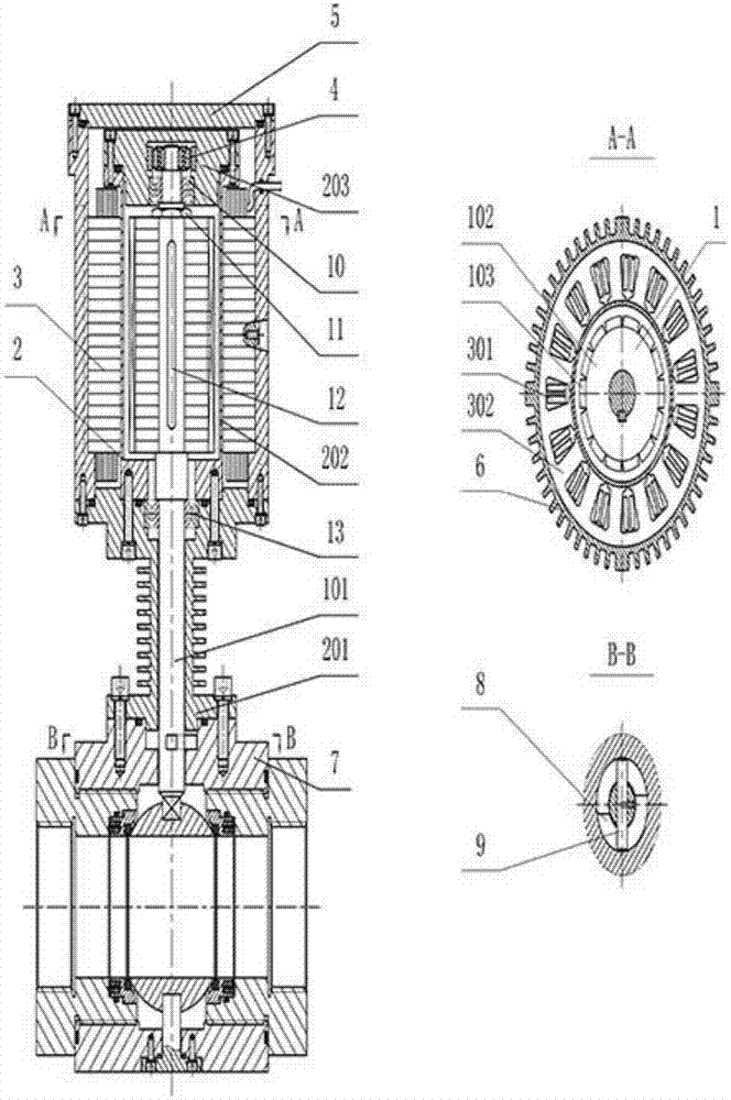 一種內(nèi)置電磁驅(qū)動(dòng)機(jī)構(gòu)的全屏蔽閥門(mén)的制造方法與工藝