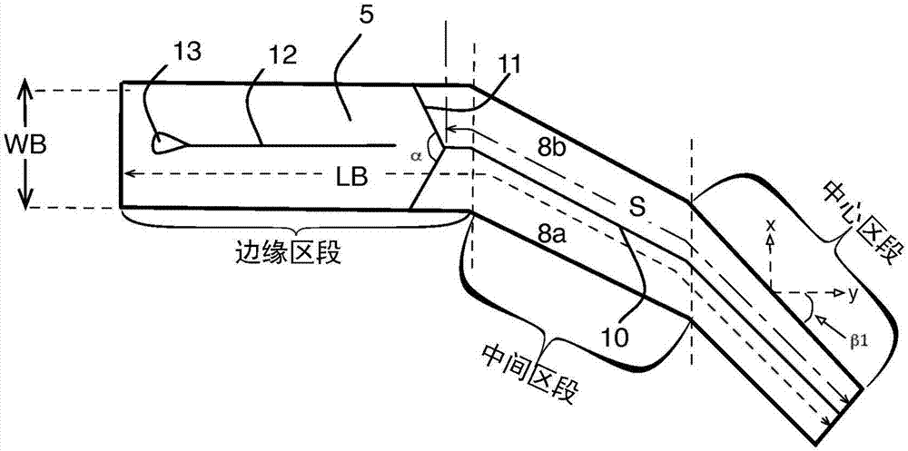 具有包括交替的弯曲花纹块的方向性双材料胎面的轮胎的制造方法与工艺