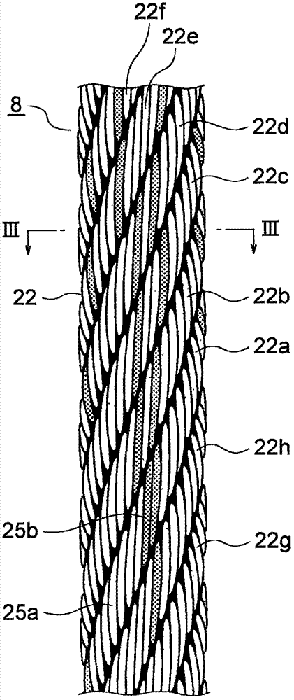 电梯用绳索及使用该绳索的电梯装置的制造方法