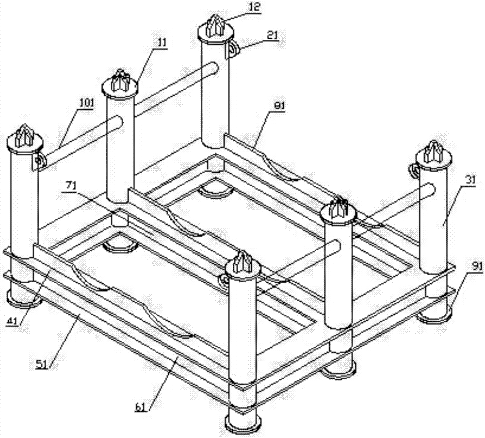 组合式卷板机辊子存放工装的制造方法与工艺