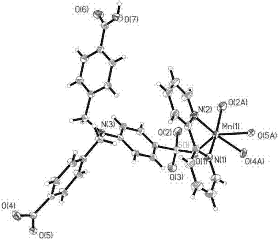 一種熒光材料4?(N,N′?雙(4?羧基芐基)氨基)苯磺酸錳配合物及合成方法與流程