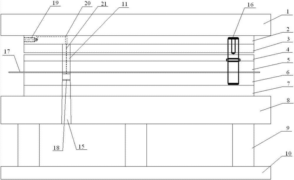 一種具有高精度跳廢料處理裝置的五金模具的制造方法