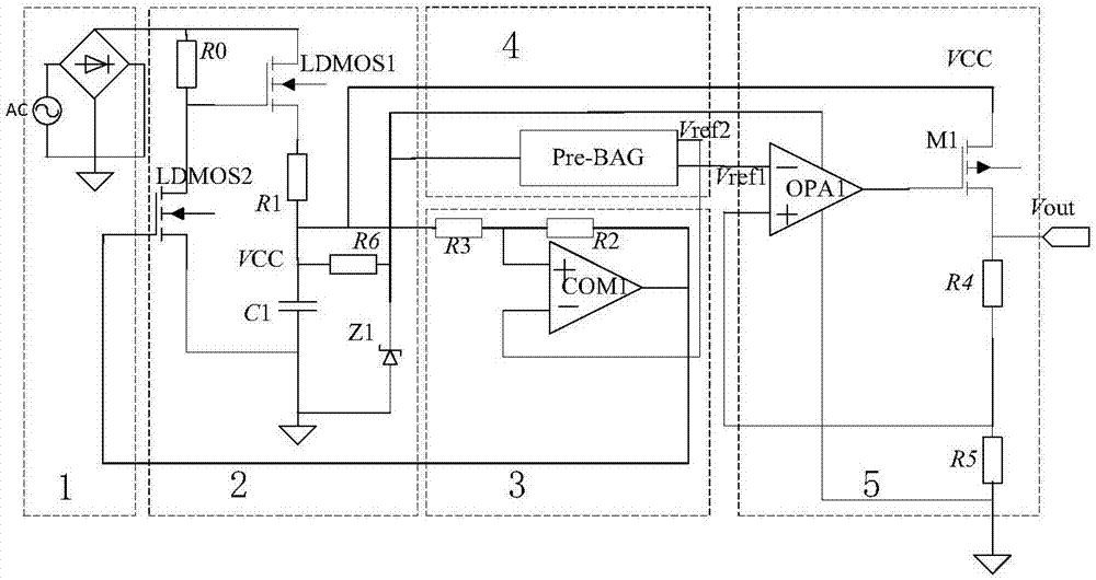 一種LED驅動電源的內部降壓電路的制造方法與工藝