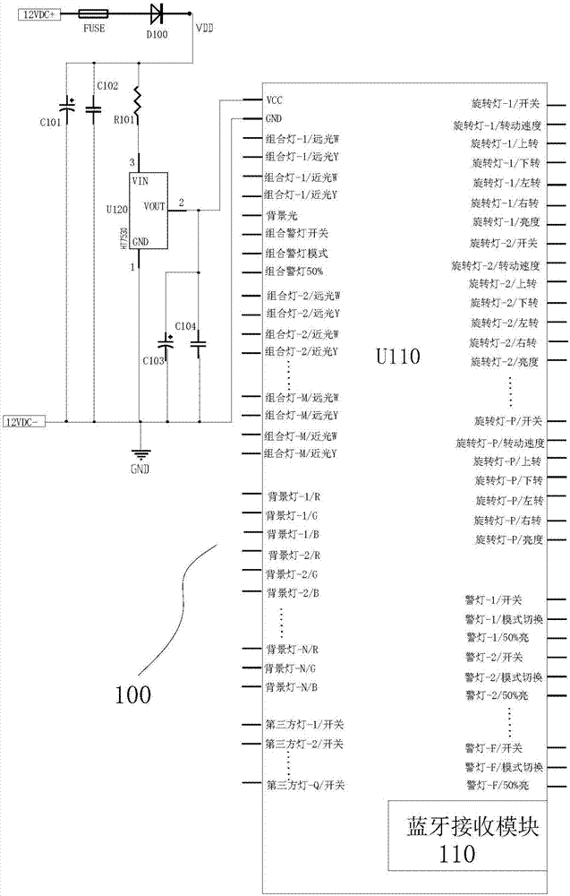 一種加改裝車載背景燈燈光智能調(diào)控系統(tǒng)的制造方法與工藝