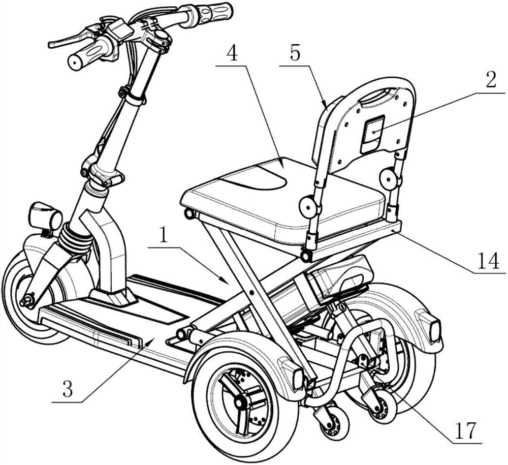 座椅折疊機構及具有其的三輪代步車的制造方法與工藝