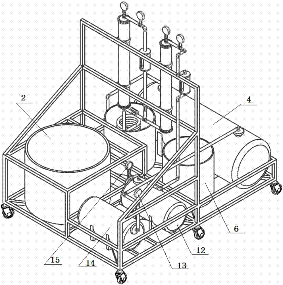 一种多级NACE管式膜浓缩重金属废水的试验装置的制造方法