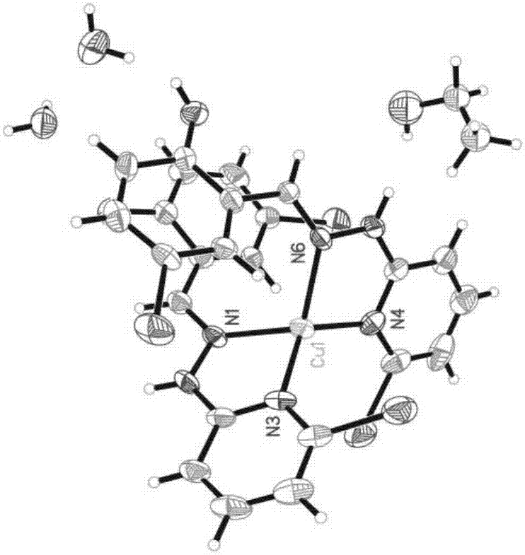 一种抗癌药物5‑溴水杨醛缩‑2‑溴‑6‑肼基吡啶席夫碱铜配合物及合成方法与流程