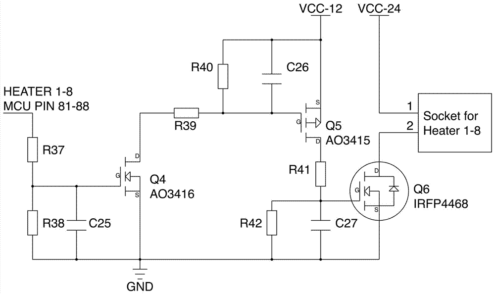 一種無尾智能坐便器的沖洗水加熱與控制電路的制造方法與工藝