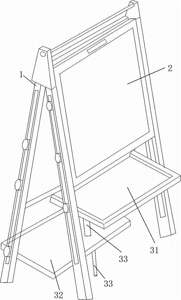 一种具有双层置物架的儿童画板的制作方法