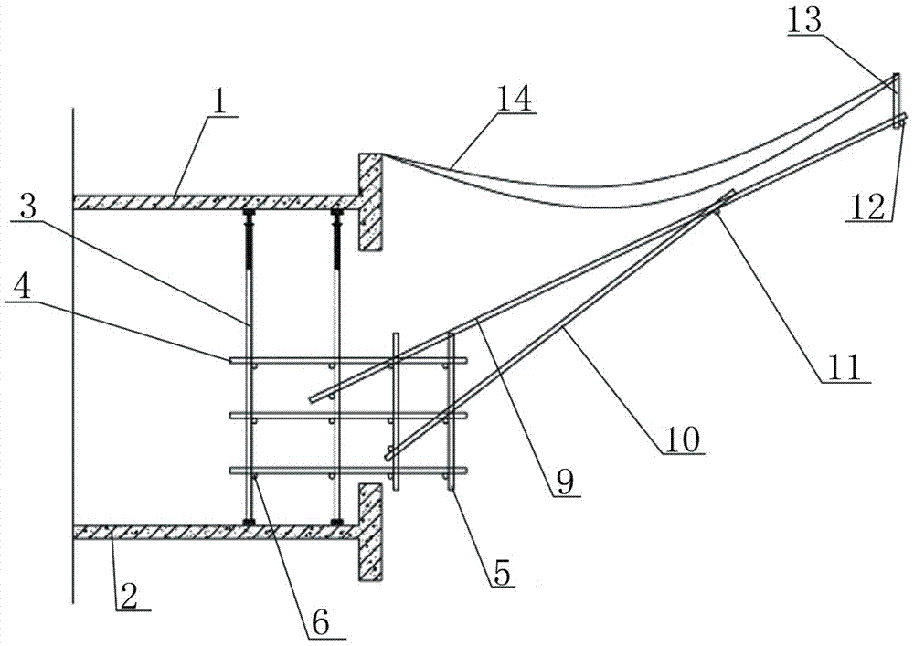 一种高空防护水平安全网挑架的制作方法