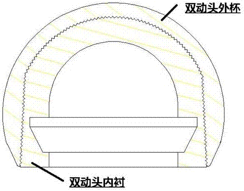 一种一体式双动头及其制备方法与流程