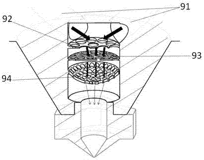 一種混色3D打印機噴頭及打印方法與流程