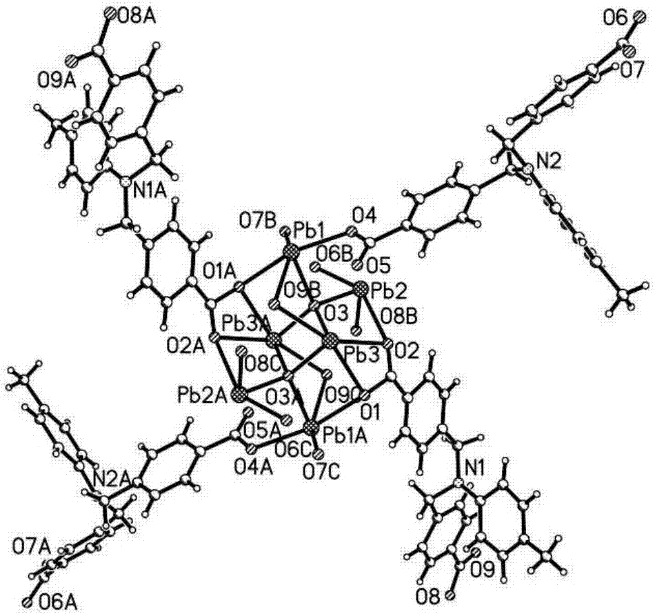 一种新型荧光材料4‑(N,N′‑双(4‑羧基苄基)氨基)甲苯铅配合物及合成方法与流程