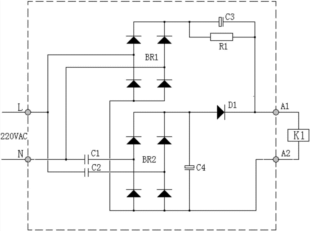 節(jié)電型交流接觸器防晃電串接模塊的制造方法與工藝