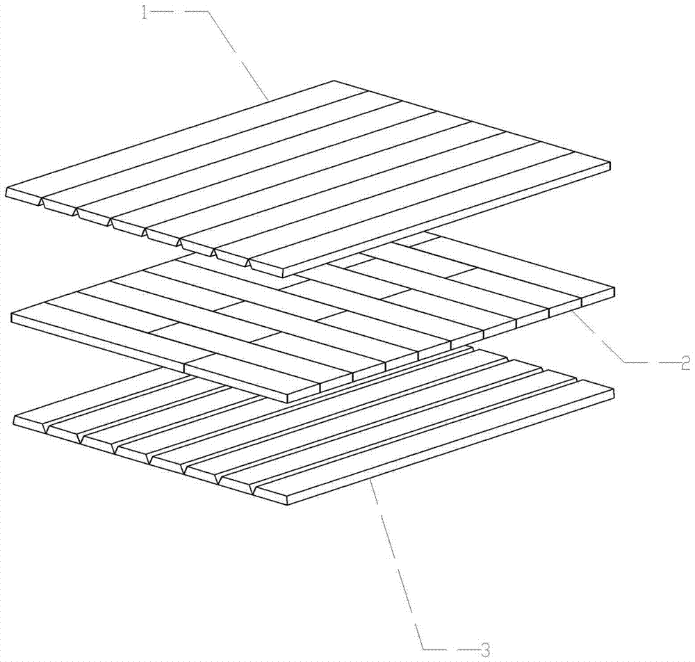 一种一次成型防变形三层结构竹板材及其工艺流程的制造方法与工艺