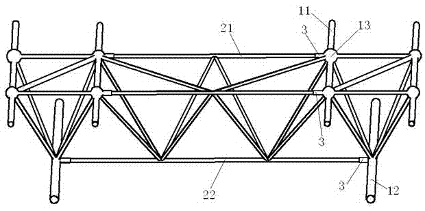空间管桁架中主桁架与次桁架的连接节点结构及方法与流程