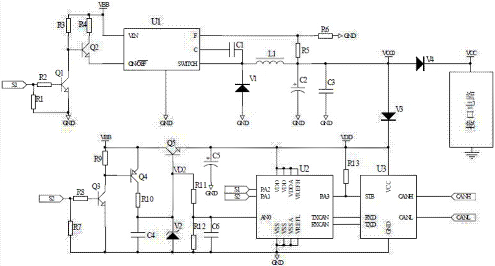 一種新能源汽車電子VCU模塊的低功耗休眠電路的制造方法與工藝