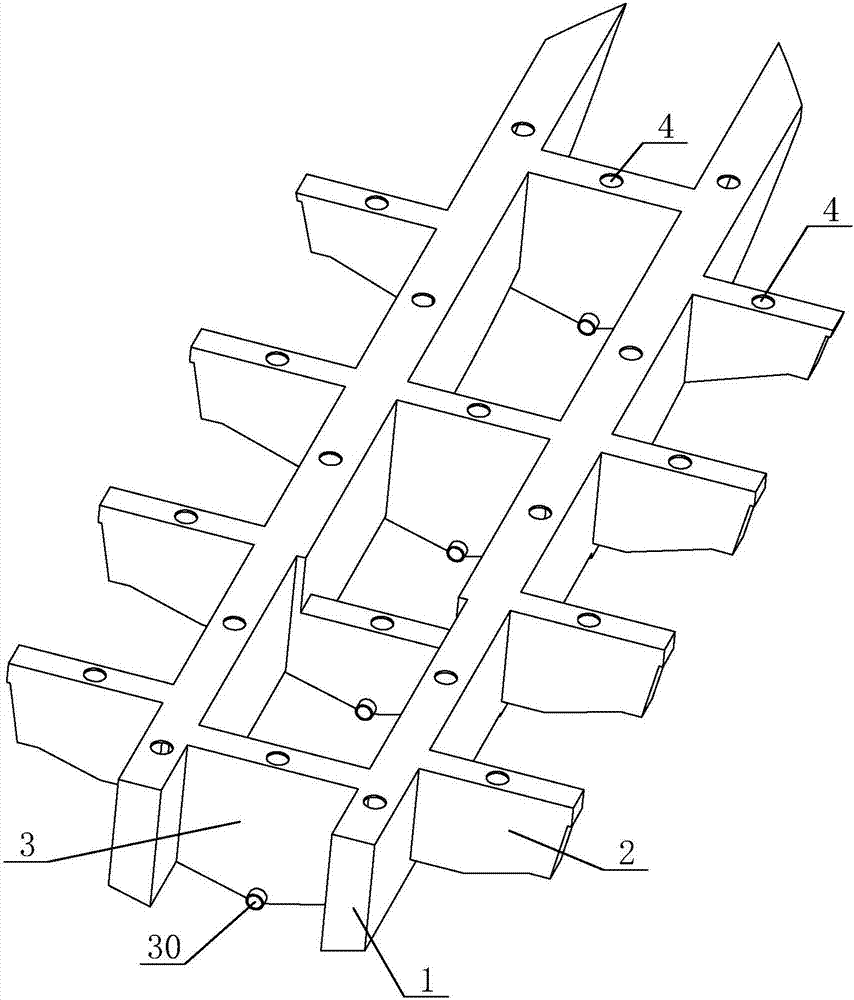 本实用新型涉及船体结构领域,具体涉及一种船舶防沉龙骨结构.