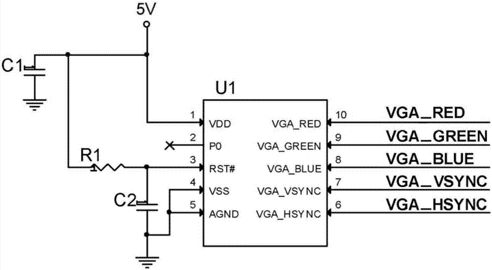 一种使VGA显示接口持续输出显示信号假负载电路的制造方法与工艺