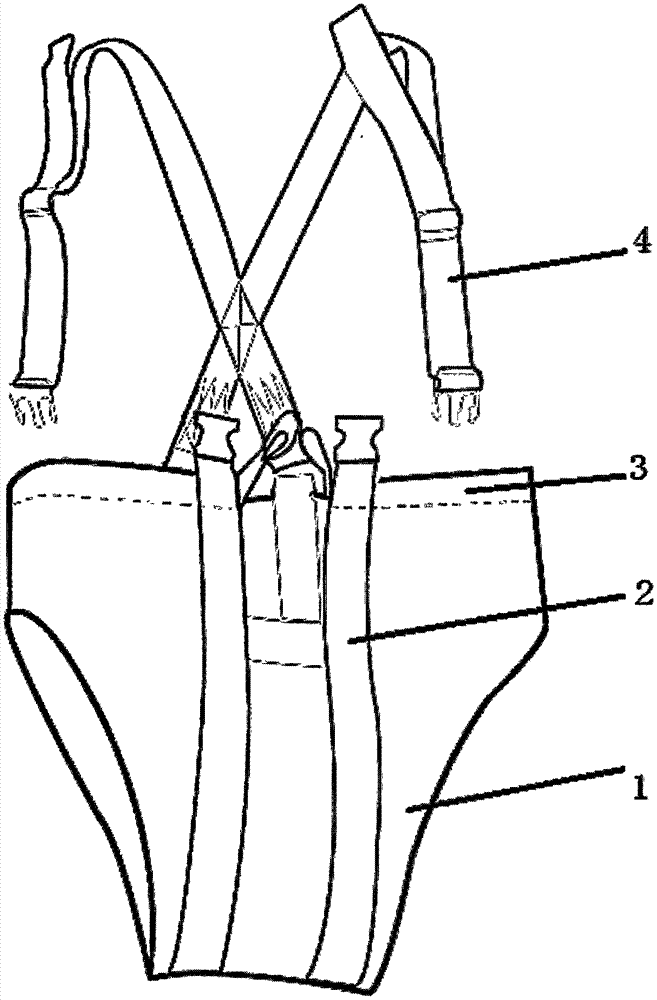 一種臀部受力的全身安全帶的制造方法與工藝