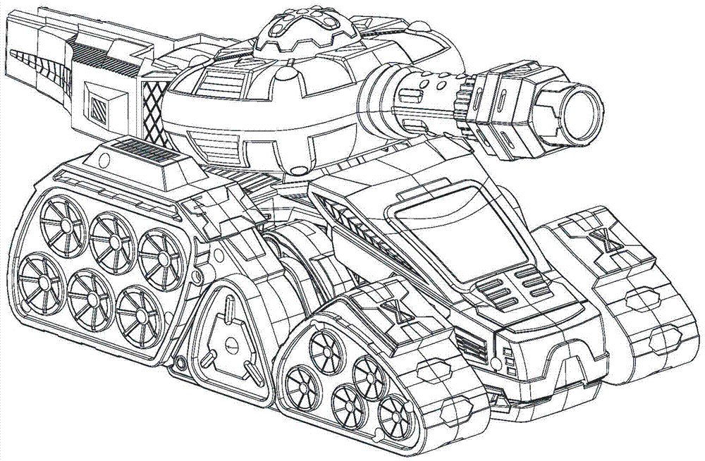 一种变身恐龙玩具坦克的制造方法与工艺