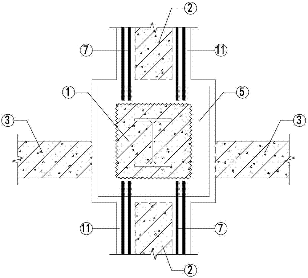 一种混凝土梁与型钢混凝土柱节点钢筋连接的方法与流程