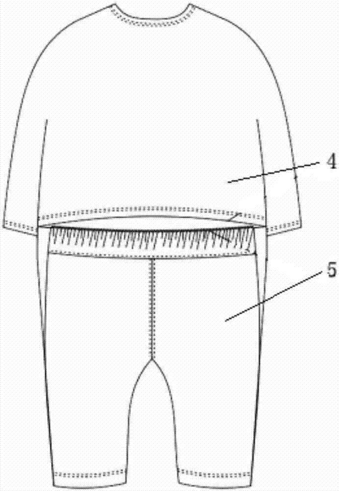 一種兒童睡覺防著涼服裝的制造方法與工藝