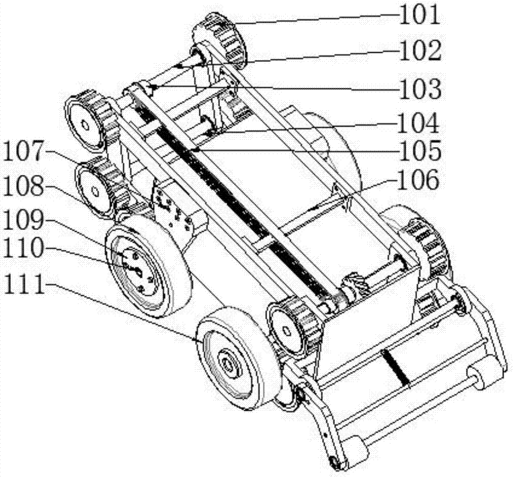 单履带的轮‑履复合式的可被动自适应的机器人移动平台的制造方法与工艺