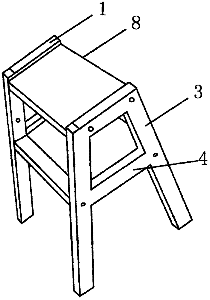 一种可变形为登高梯的多功能靠椅的制造方法与工艺