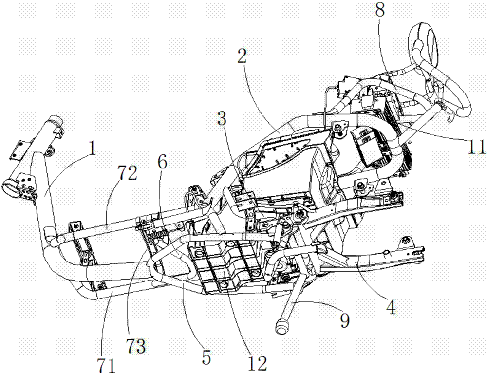 一種電動(dòng)車車架及使用該車架的電動(dòng)車的制作方法與工藝