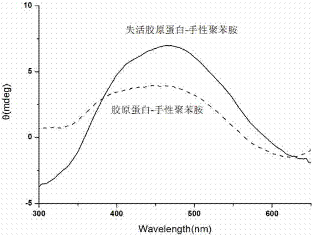 一种失活胶原蛋白诱导制备手性聚苯胺的方法与流程