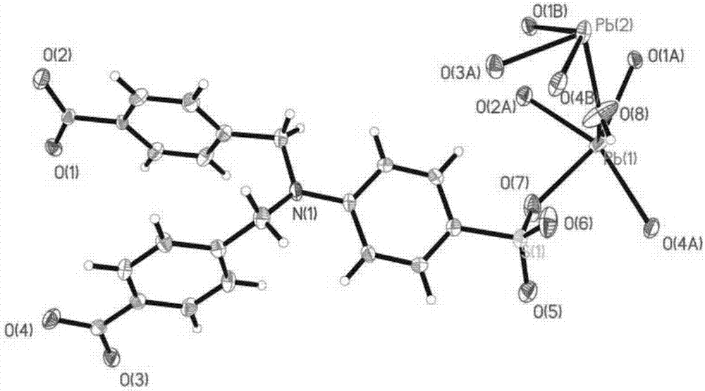 一種熒光材料4?(N,N′?雙(4?羧基芐基)氨基)苯磺酸鉛配合物及合成方法與流程