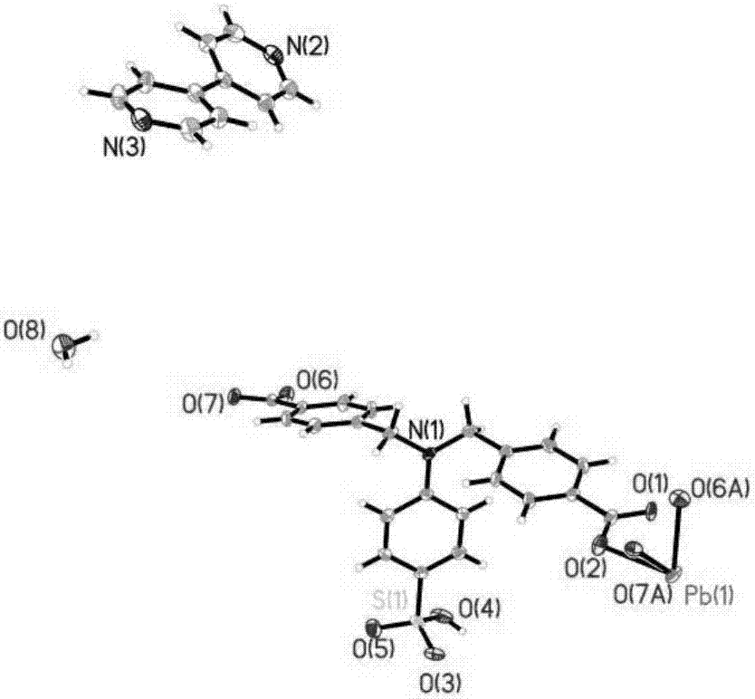 一种荧光材料4‑(N,N′‑双(4‑羧基苄基)氨基)苯磺酸铅配合物及合成方法与流程