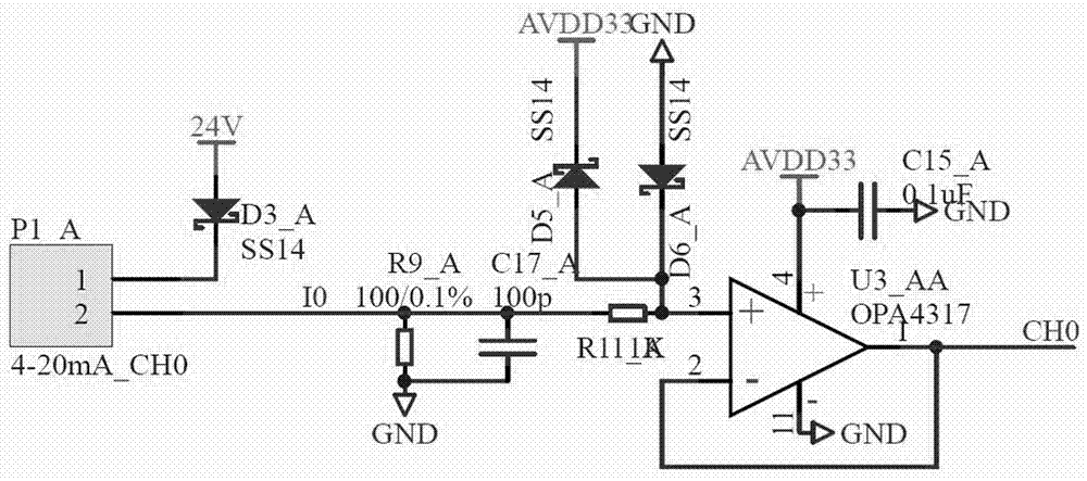 一種8路4-20mA電流模擬信號分線系統(tǒng)的制造方法與工藝