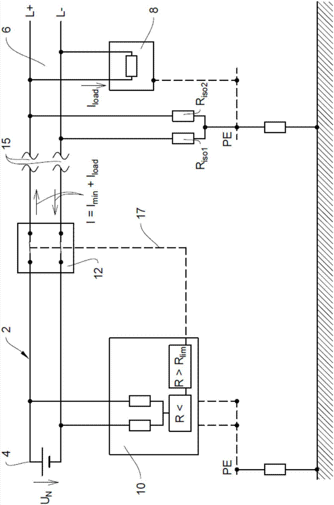 檢測非接地直流電壓供電系統(tǒng)的有效導(dǎo)體的中斷的方法與流程